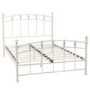 White Metal King Size Bed Frame with Crystal Finials - Sophie - Julian Bowen