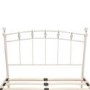 White Metal King Size Bed Frame with Crystal Finials - Sophie - Julian Bowen