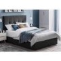 Grey Velvet Double Ottoman Bed - Sorrento - Julian Bowen