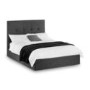 Grey Velvet Double Ottoman Bed - Sorrento - Julian Bowen