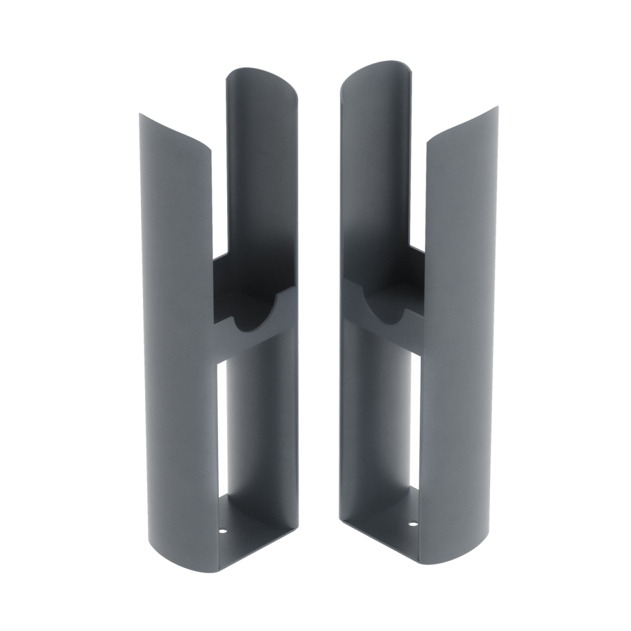 Sorrento Anthracite Designer Radiator Feet -Suitable for Oval Double Panel Radiator