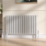 Sorrento White Designer Radiator Feet -Suitable for Oval Double Panel Radiator