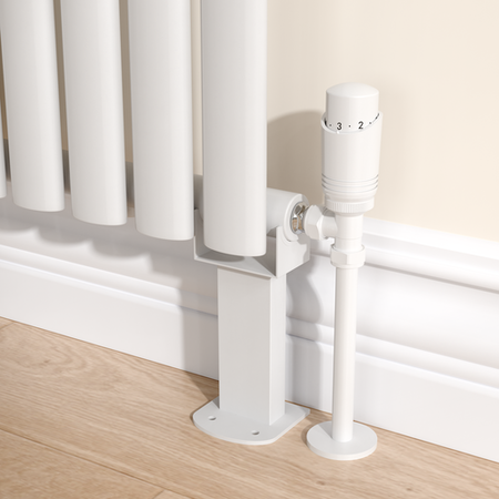 Sorrento White Designer Radiator Feet -Suitable for Single and Double ...