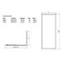 Claritas 6mm Glass Shower Door Side Panel - 900 x 1850mm