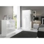 Space White High Gloss 1 Drawer Bedside Table