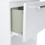 Space White High Gloss 1 Drawer Bedside Table