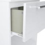 GRADE A1 - Space White High Gloss 1 Drawer Bedside Table