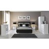Space White High Gloss Wide Chest of Drawers