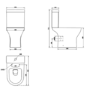 Cedar Close Coupled Toilet with Soft Close Seat