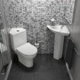 Cedar Back to Wall Pan & Wrap Over Toilet Seat with Soft Close