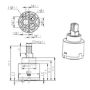 Mixer Cartridge For Arissa Taps -  4.7mm Diameter x 56.4mm Height