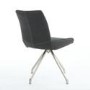 Spindle Pair of Upholstered Grey Dining Chairs 