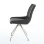 Spindle Pair of Upholstered Grey Dining Chairs 