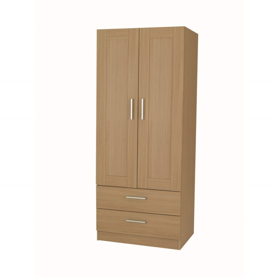 One Call Furniture Shaker Combi Wardrobe in Veradi Oak