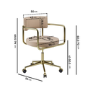 Beige Faux Leather Swivel Office Chair - Soren 