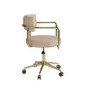 Beige Faux Leather Swivel Office Chair - Soren 