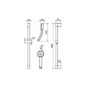 Round Shower & Slide Rail Kit