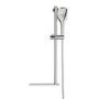 Chrome Round Style Shower Rail Kit with Shelf