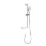 Chrome Round Style Shower Rail Kit with Shelf