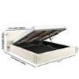 Cream Velvet Super King Low-Profile Ottoman Bed with Tailored Seam Detailing - Sereno