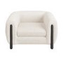 ONLY OPENED - Cream Teddy Curved Armchair - Sierra