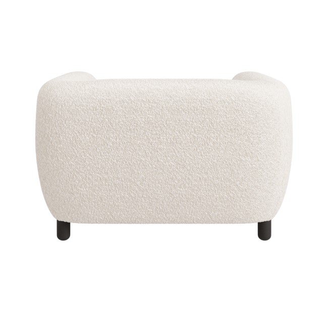 Cream Teddy Curved Armchair - Sierra