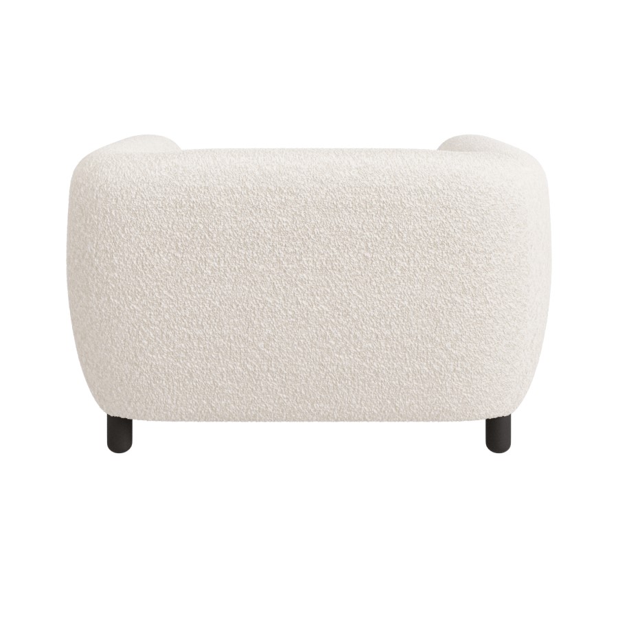 ONLY OPENED - Cream Teddy Curved Armchair - Sierra