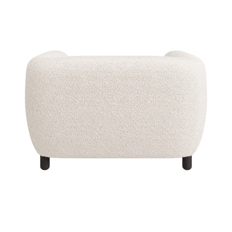 Cream Teddy Curved Armchair - Sierra