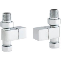 Pair of Straight Square Head Radiator Valves