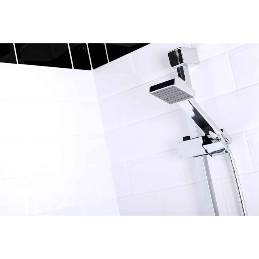 Square Shower Shower with Thermostatic Valve & Slide Rail Kit