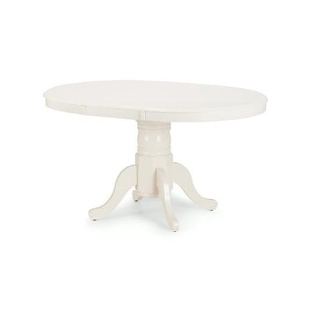 Round Extendable Dining Table In Ivory, Round Extendable Dining Table In Ivory Seats 6 Julian Bowen Stamford