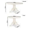 Ivory Round Extendable Dining Table - Seats 4-6 - Julian Bowen