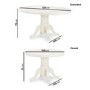 Ivory Round Extendable Dining Table - Seats 4-6 - Julian Bowen