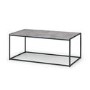 GRADE A1 - Staten Rectangular Coffee Table in Faux Concrete & Black Metal Base - Julian Bowen