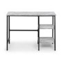 Grey Concrete Effect Desk with Shelves - Staten - Julian Bowen