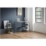 Grey Concrete Effect Desk with Shelves - Staten - Julian Bowen