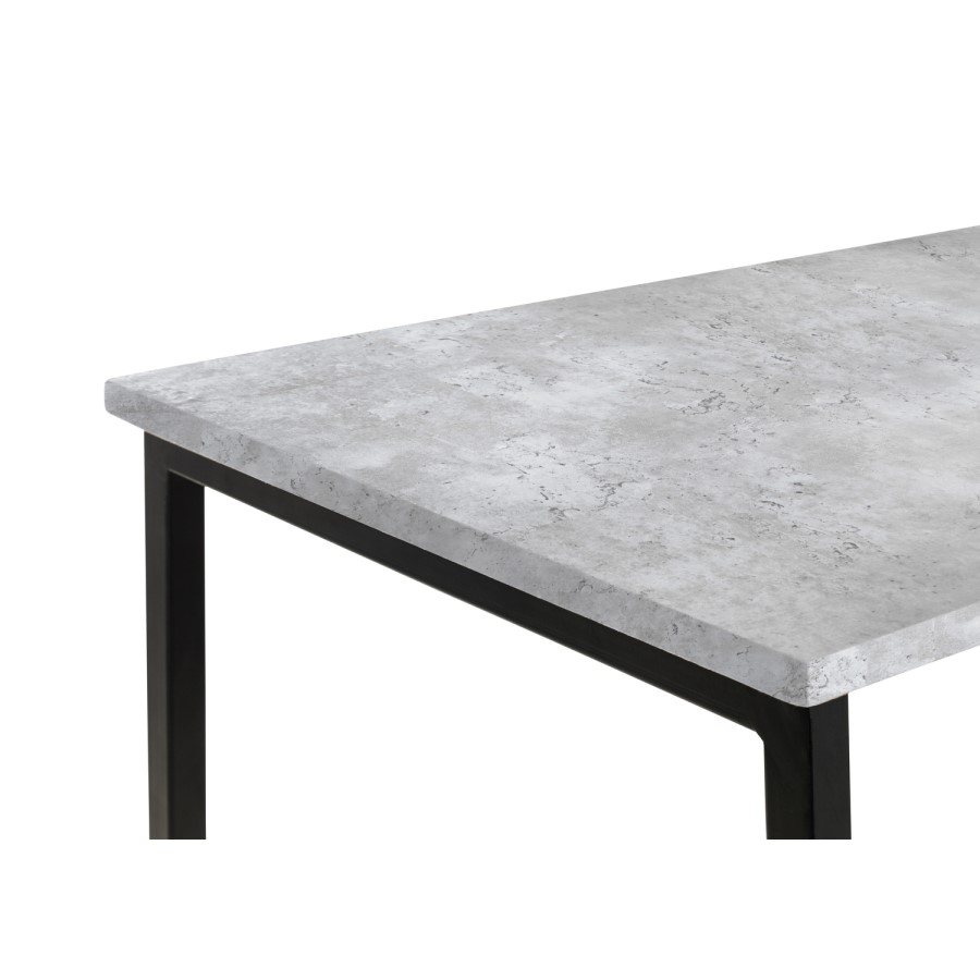 Grey Concrete Effect Desk with Shelves - Staten - Julian Bowen