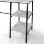 Grey Concrete Effect Desk with Shelves - Staten - Julian Bowen
