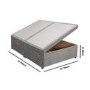 Grey Velvet Double Divan Ottoman Bed Base - Langston