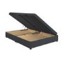 Dark Grey Fabric Double Divan Ottoman Bed Base - Langston