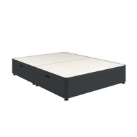 Dark Grey Fabric King Size Divan Ottoman Bed Base - Langston