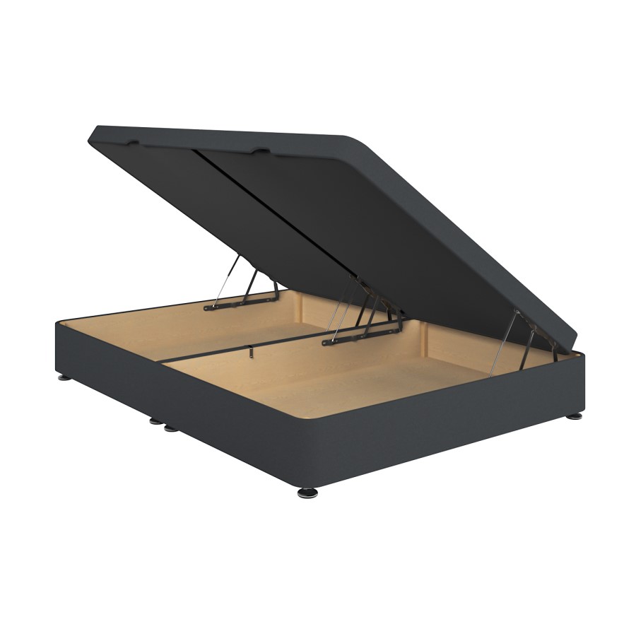 Dark Grey Fabric Super King Divan Ottoman Bed Base - Langston