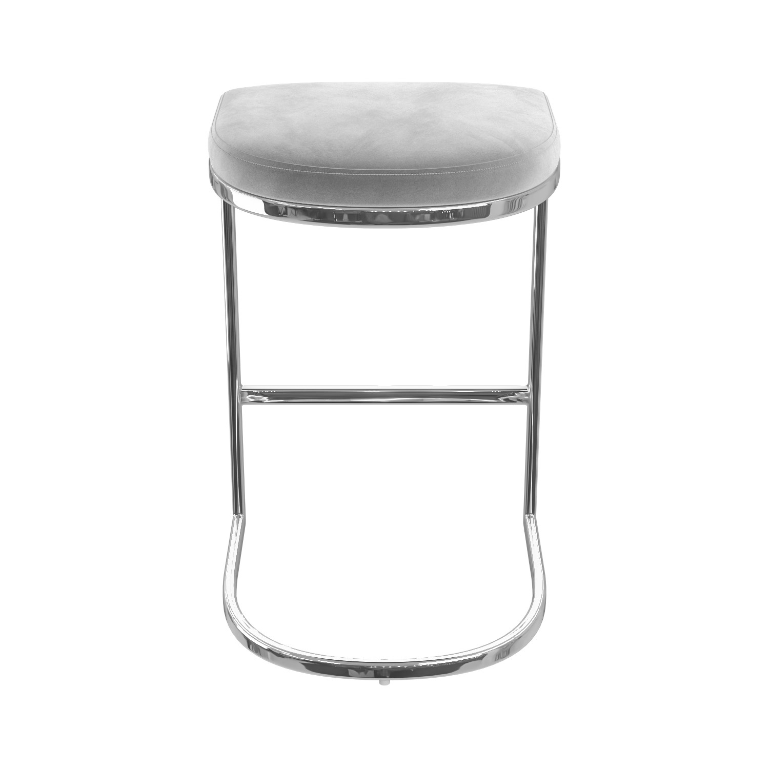 Grey Velvet Kitchen Stool 66cm Stella Furniture123