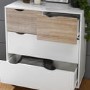 Scandi White and Oak Chest of 4 Drawers - LPD