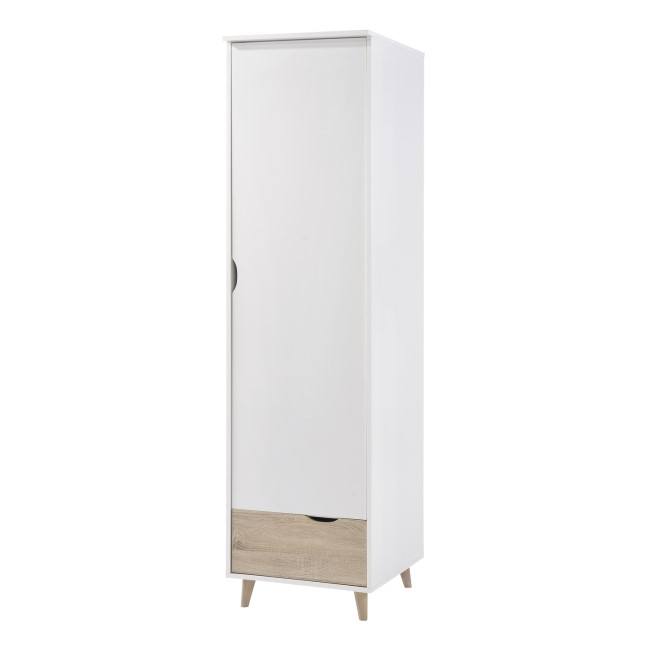 Stockholm White Single Wardrobe - LPD