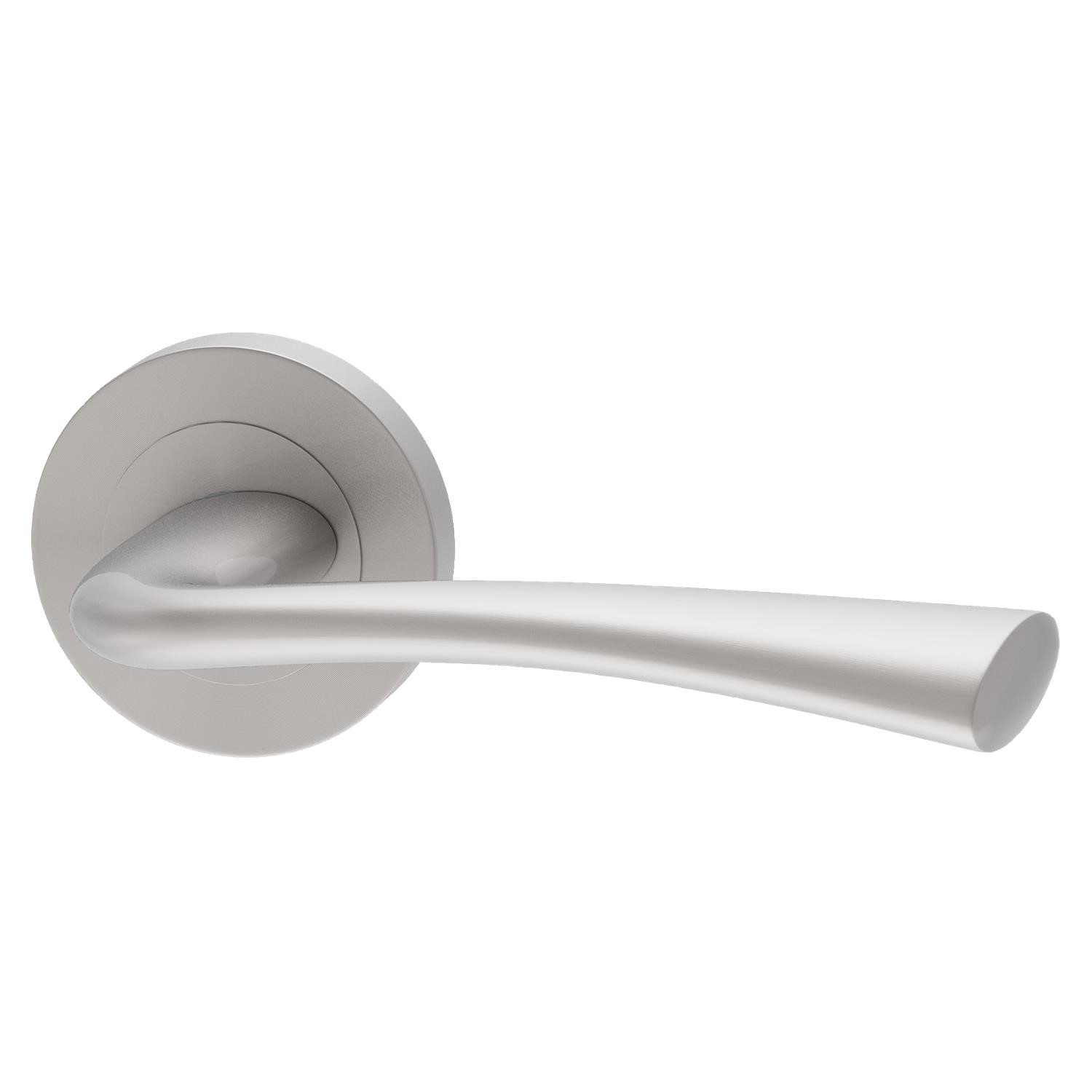 Xl Joinery Silver Internal Pearl Nickel Lever Fire Door Handle With Latch And Hinges Pack - 75Mm Latch - Struma