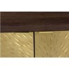 Sunburst Small Sideboard in Gold &amp; Walnut Wood