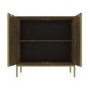 GRADE A2 - Sunburst Small Sideboard in Gold & Walnut Wood