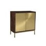 GRADE A2 - Sunburst Small Sideboard in Gold & Walnut Wood