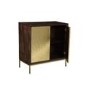 GRADE A2 - Sunburst Small Sideboard in Gold & Walnut Wood